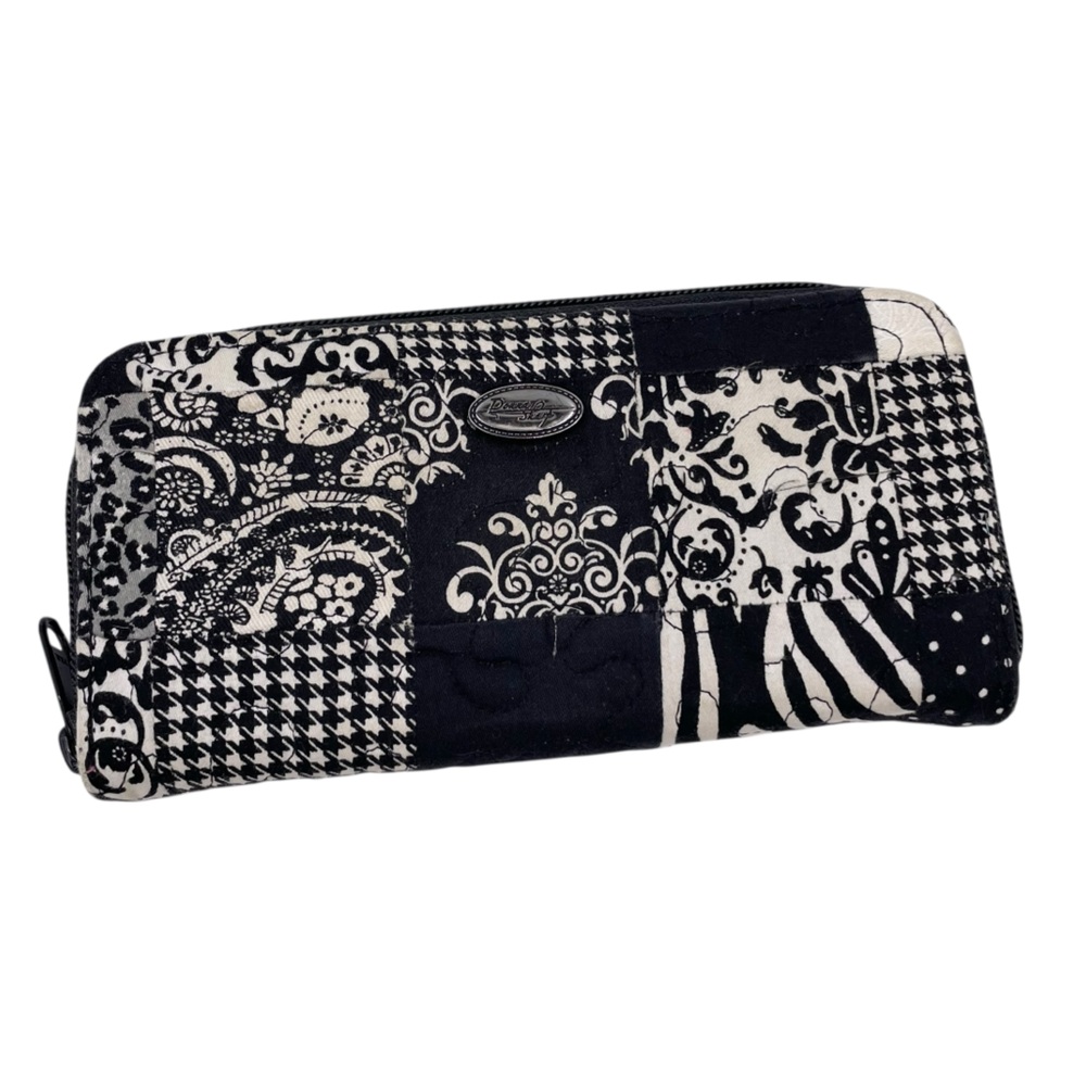 Donna Sharp Quilted Patchwork Zip Around Wallet B… - image 1